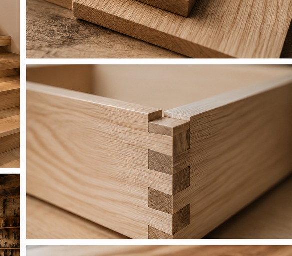 Detail einer hochwertigen Holzverbindung